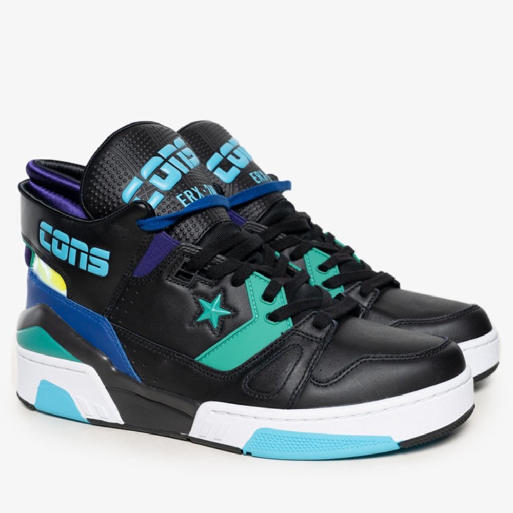 Converse Men's ERX 260 Mid Jewel Black/Court Purple/Bold Jade 164386C - … - Picture 1 of 12